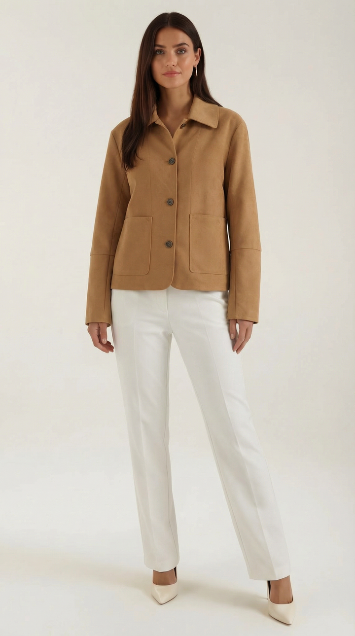 Zachte Button-Up Julie Jas