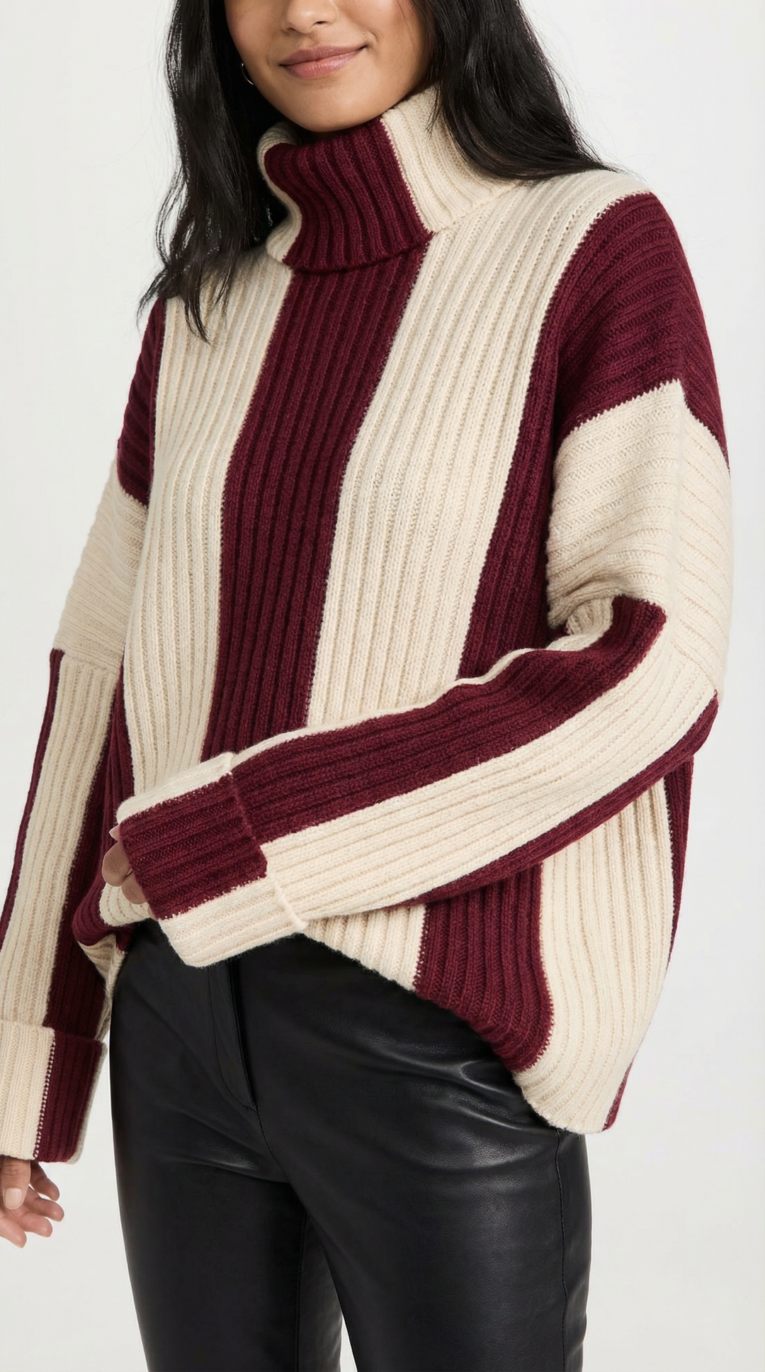 'Juni' Gestreepte Oversized Coltrui