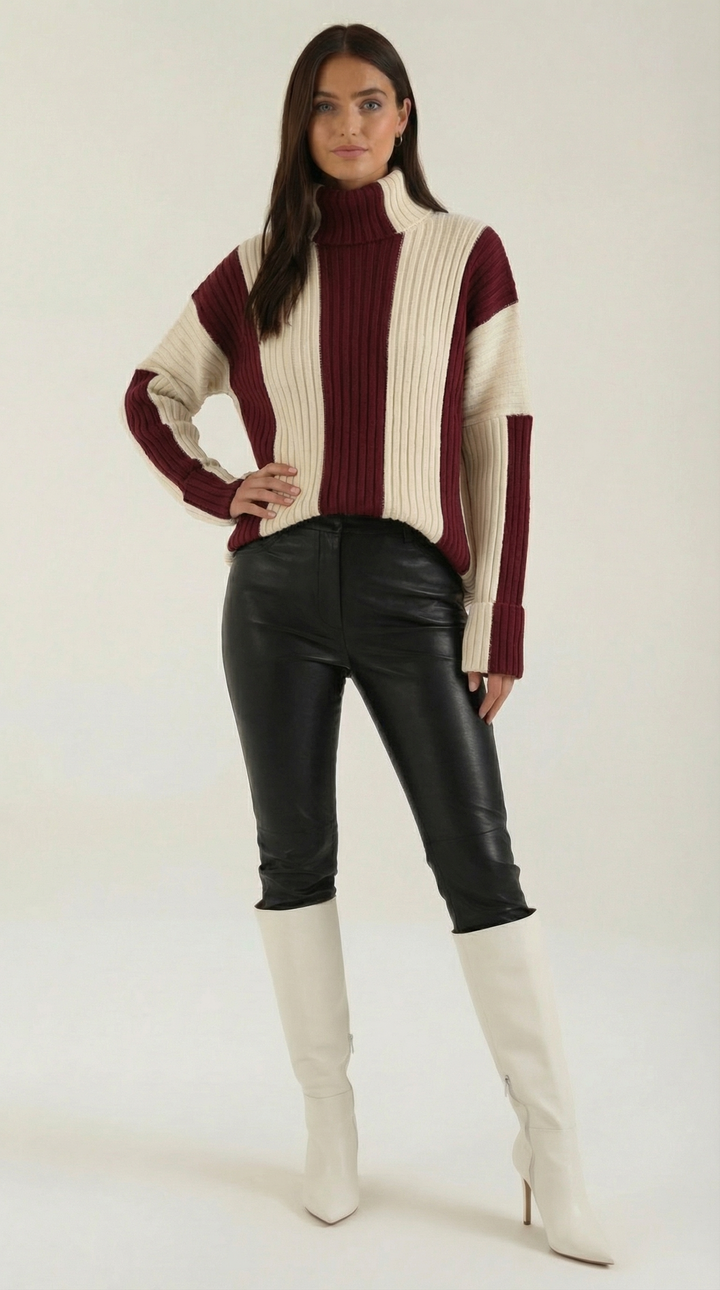'Juni' Gestreepte Oversized Coltrui