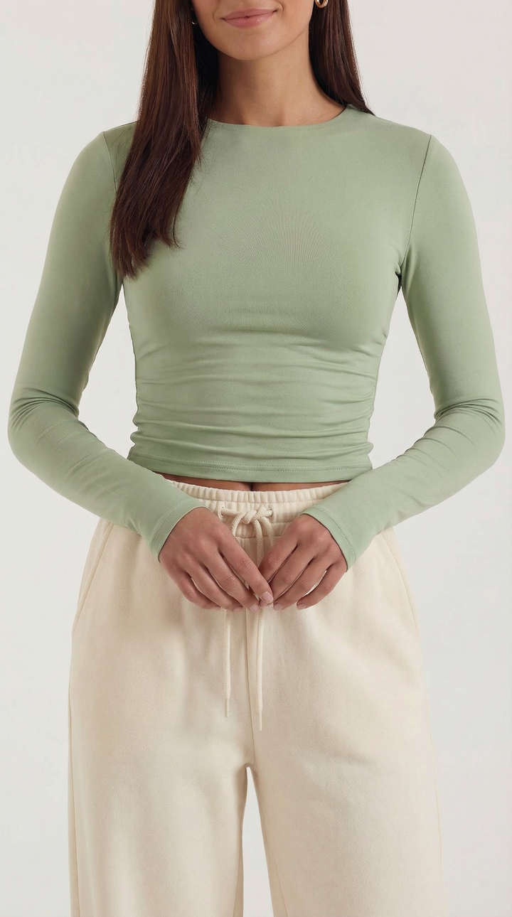 Karen Lange Mouw Crop Top
