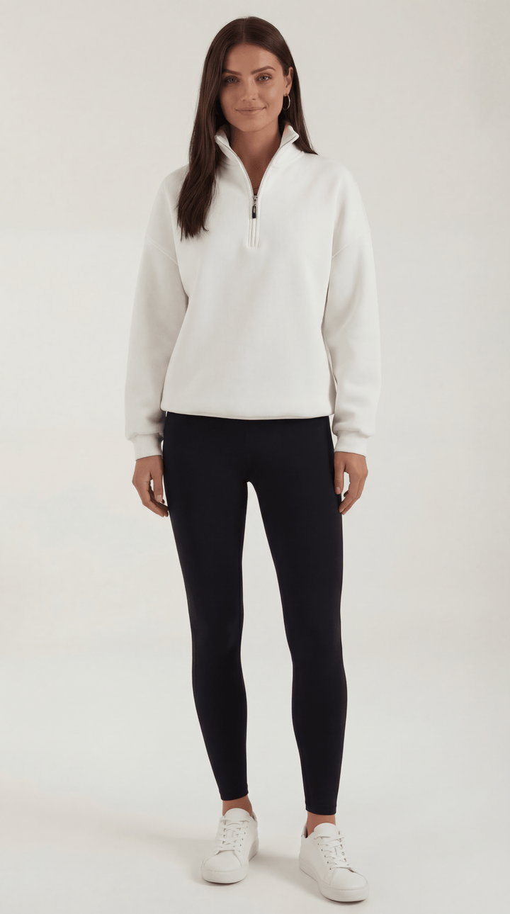 Lori Oversized Trui met 1/4 Rits Kraag
