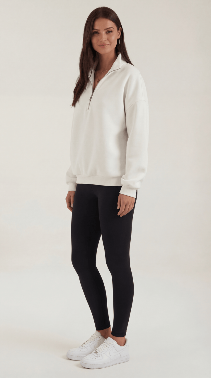 Lori Oversized Trui met 1/4 Rits Kraag