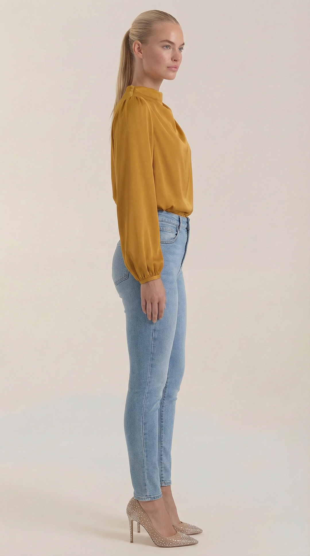 Marcia Draped Lange Mouwen Blouse
