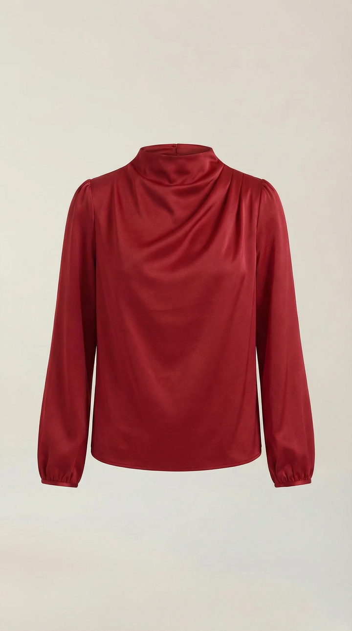 Marcia Draped Lange Mouwen Blouse