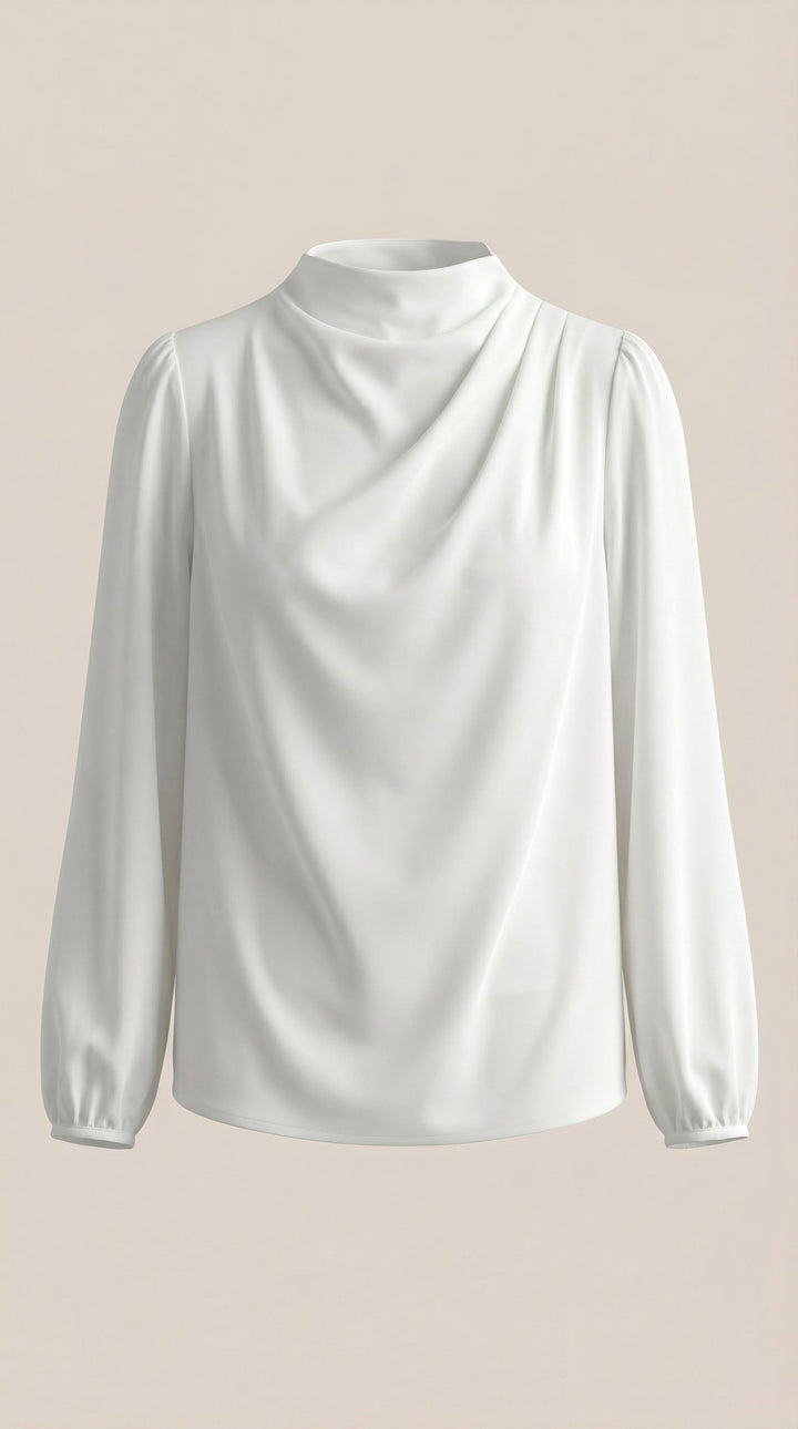 Marcia Draped Lange Mouwen Blouse