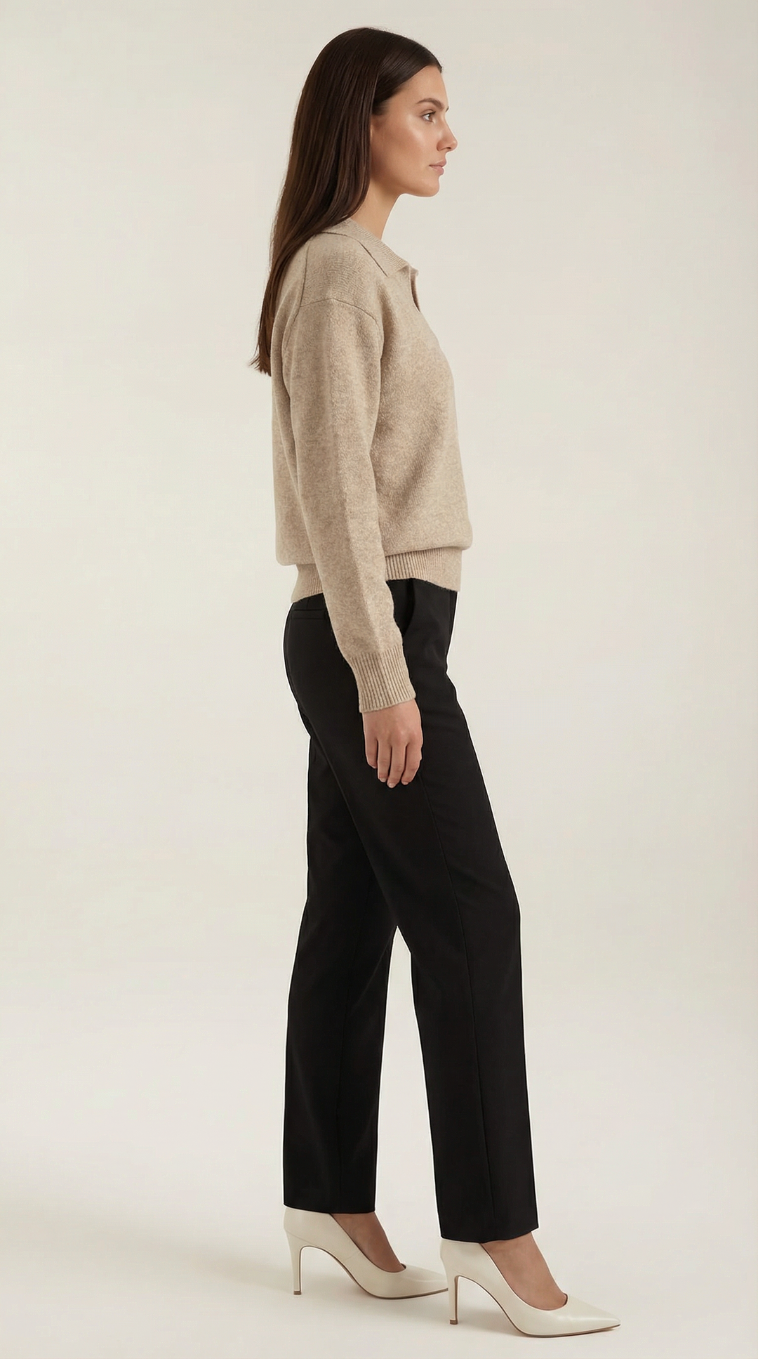 'Margaret' Casual Polo met V-hals
