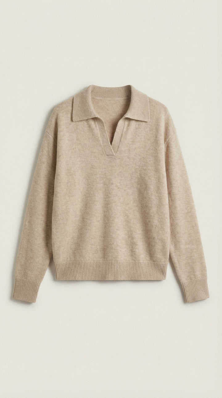'Margaret' Casual Polo met V-hals