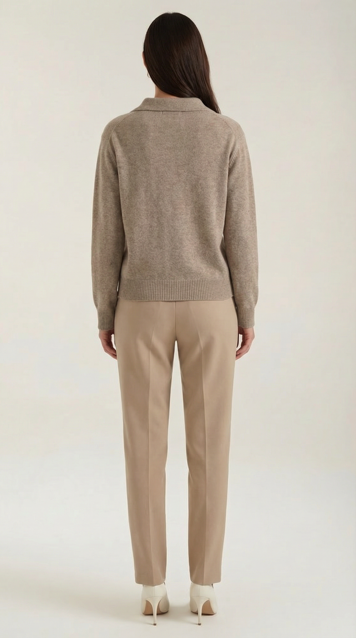 'Margaret' Casual Polo met V-hals