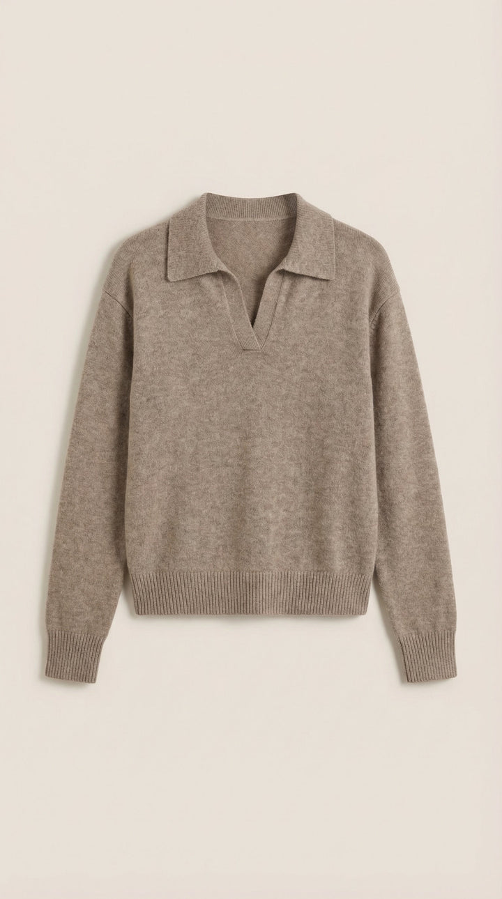 'Margaret' Casual Polo met V-hals