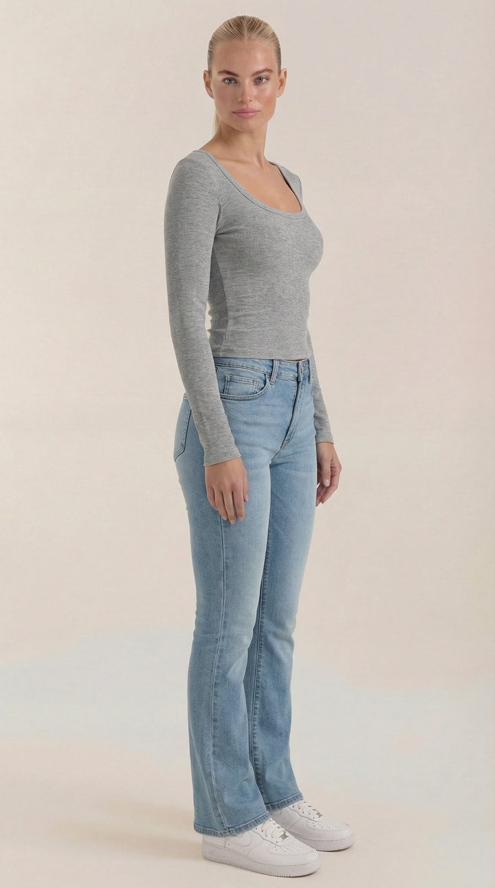 Marian V-Hals Lange Mouwen Top