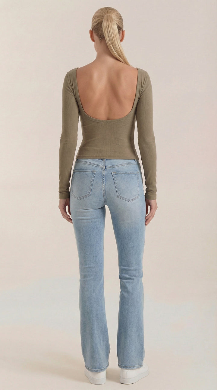 Marian V-Hals Lange Mouwen Top