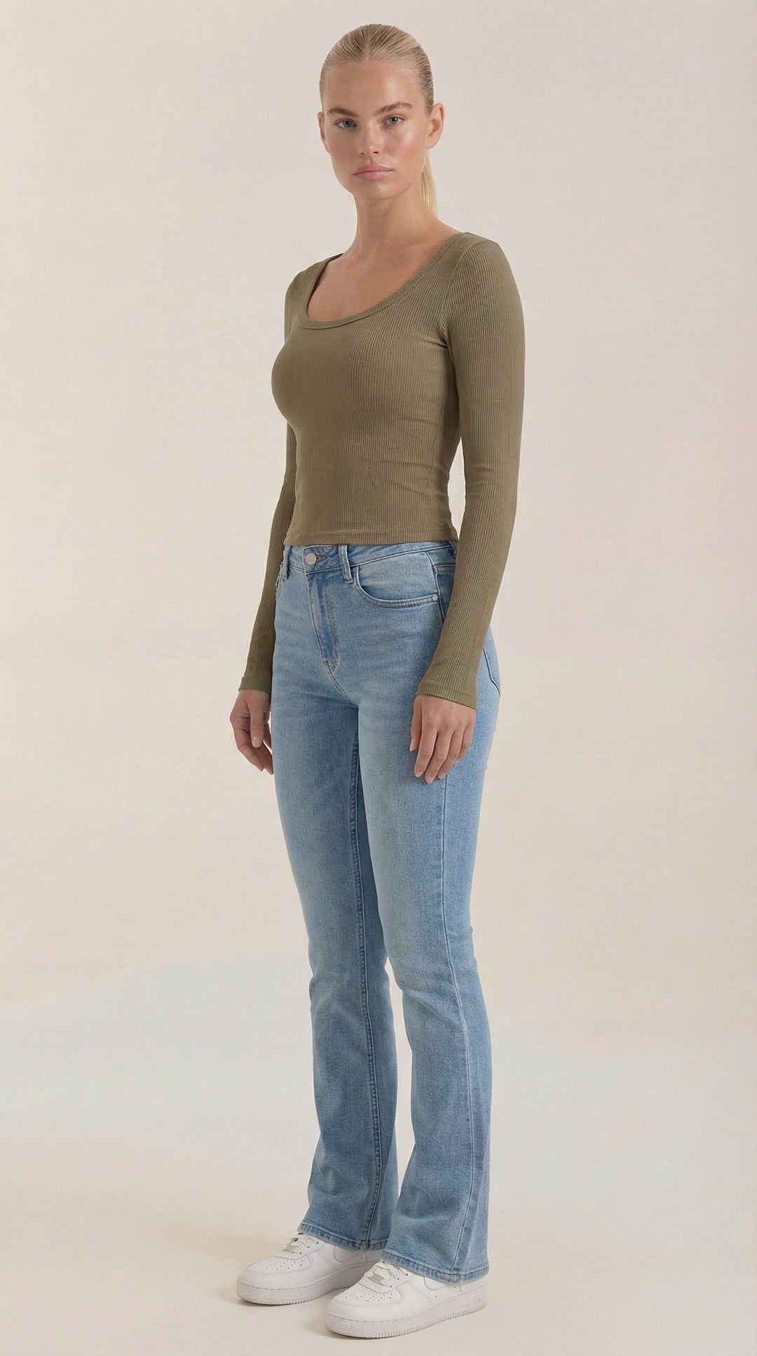 Marian V-Hals Lange Mouwen Top