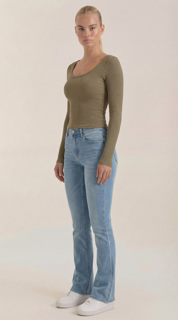 Marian V-Hals Lange Mouwen Top