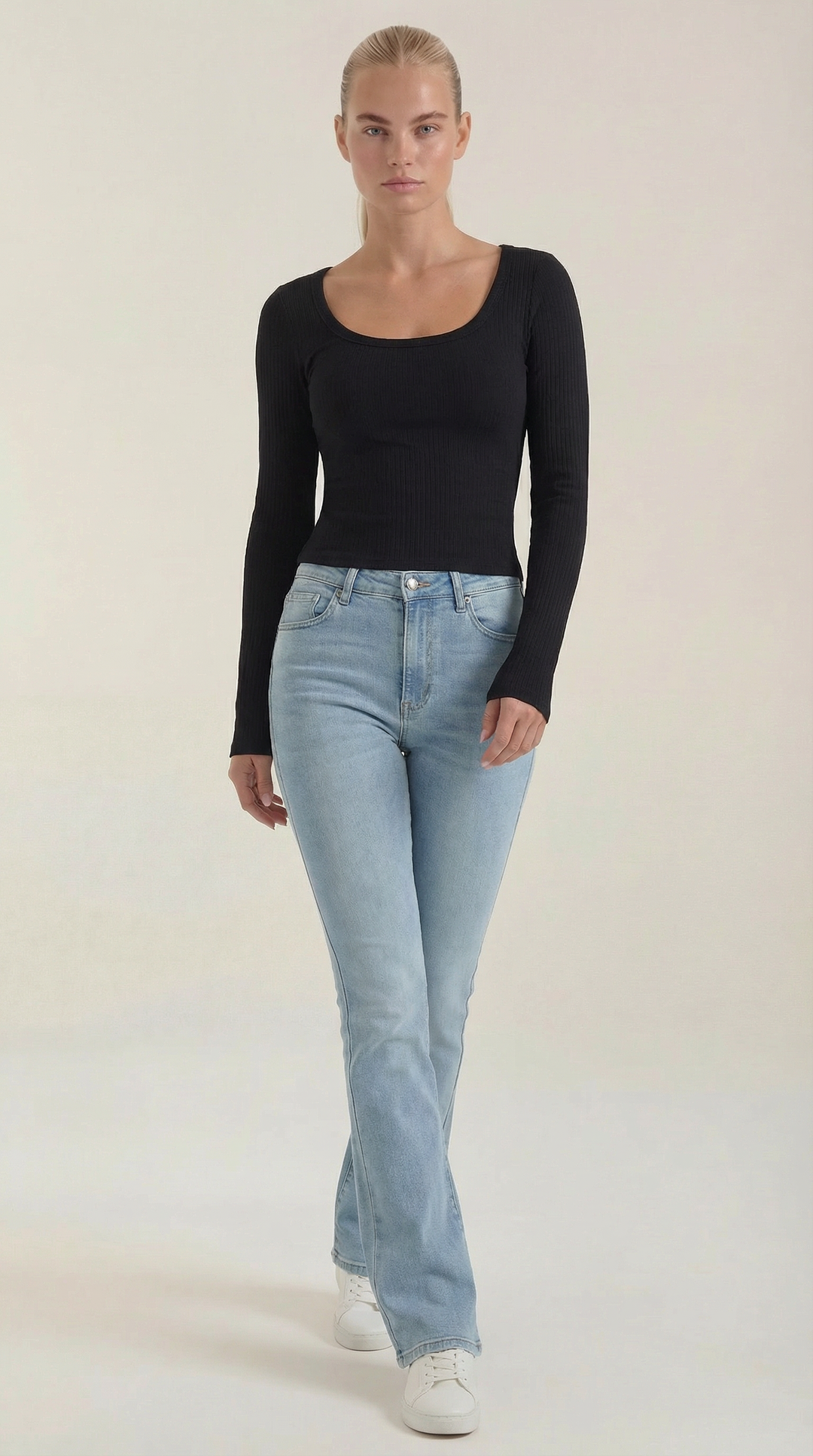 Marian V-Hals Lange Mouwen Top