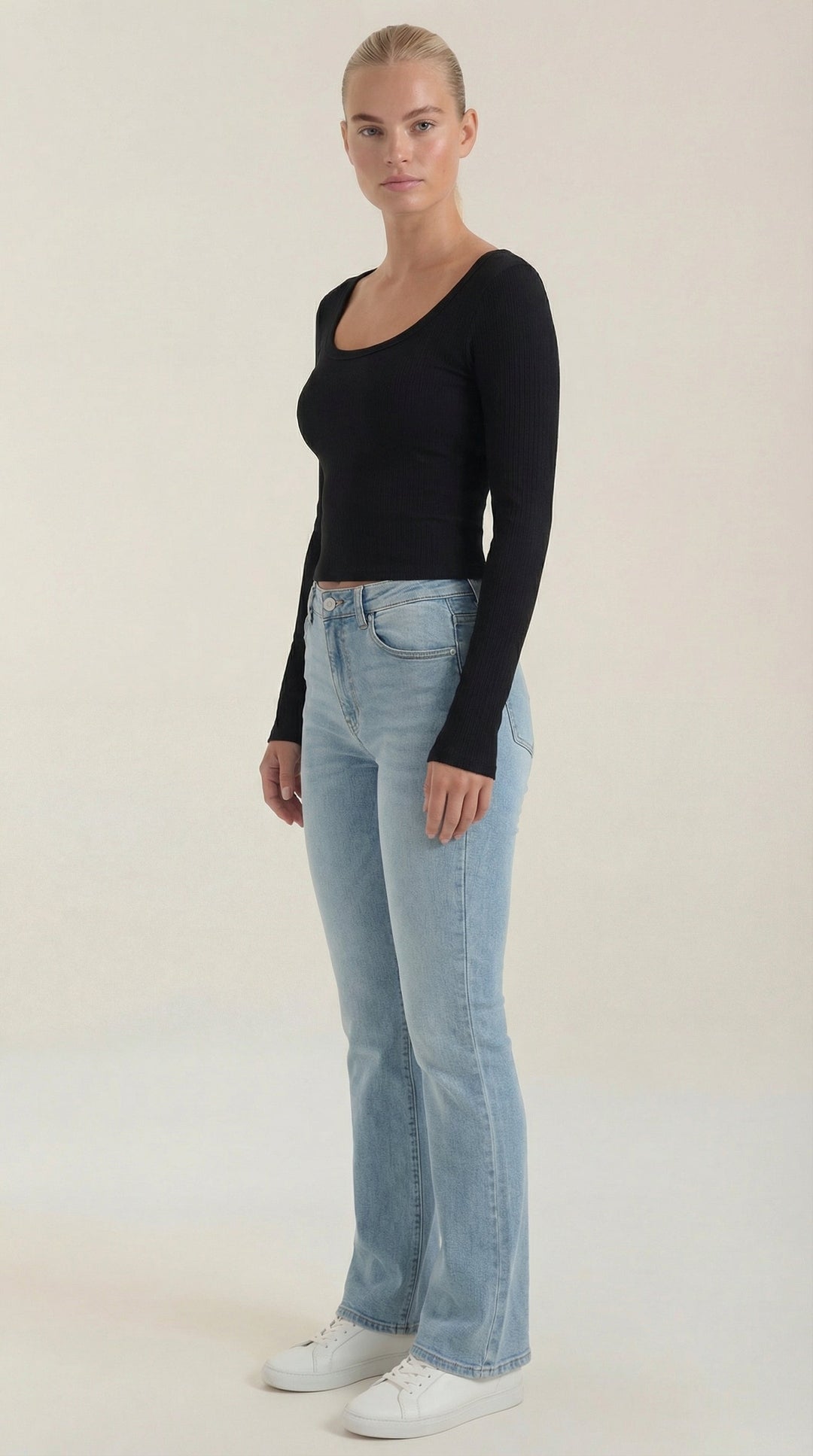 Marian V-Hals Lange Mouwen Top