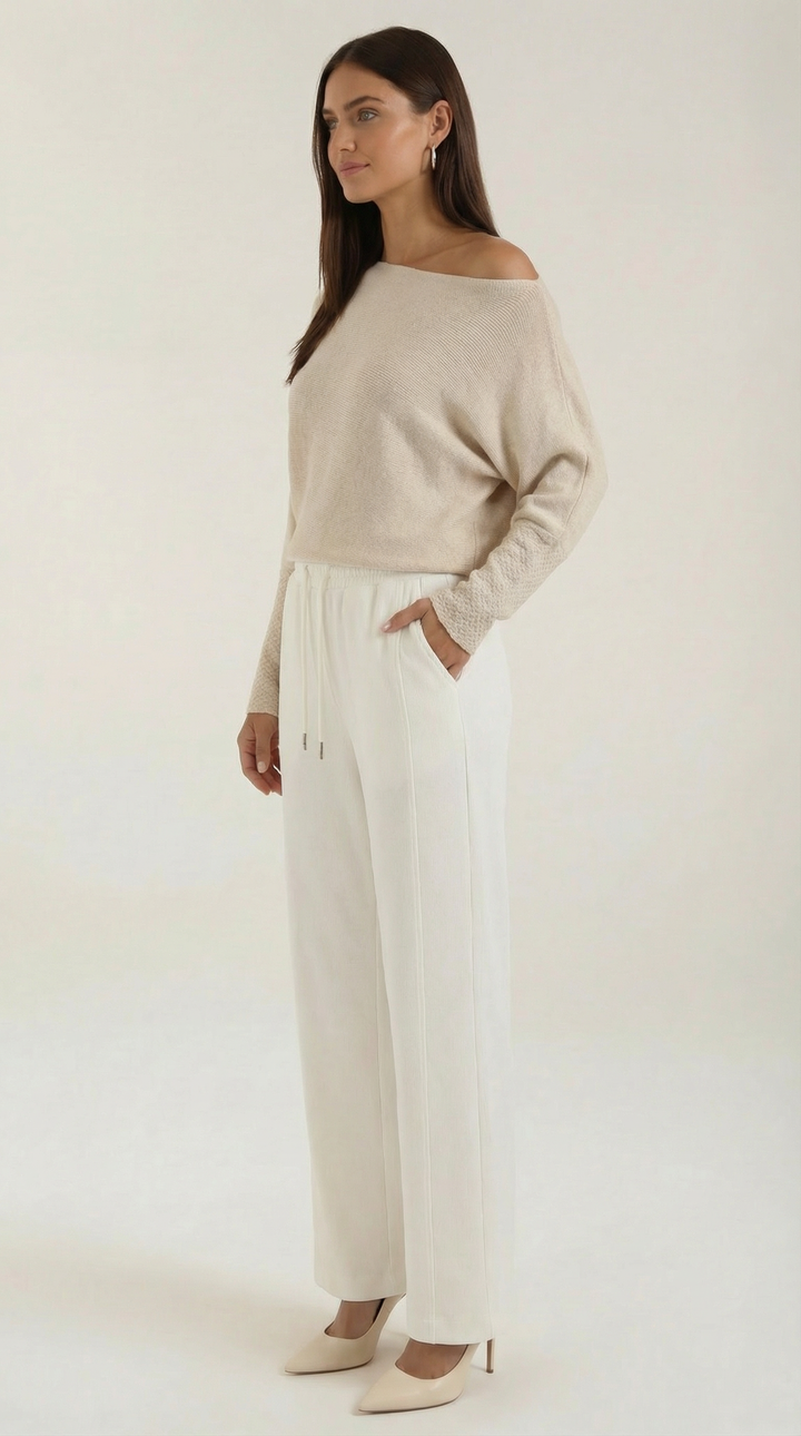 Mildred Off-Shoulder Gebreide Trui