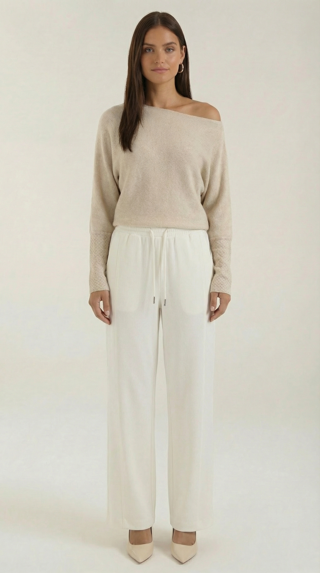 Mildred Off-Shoulder Gebreide Trui
