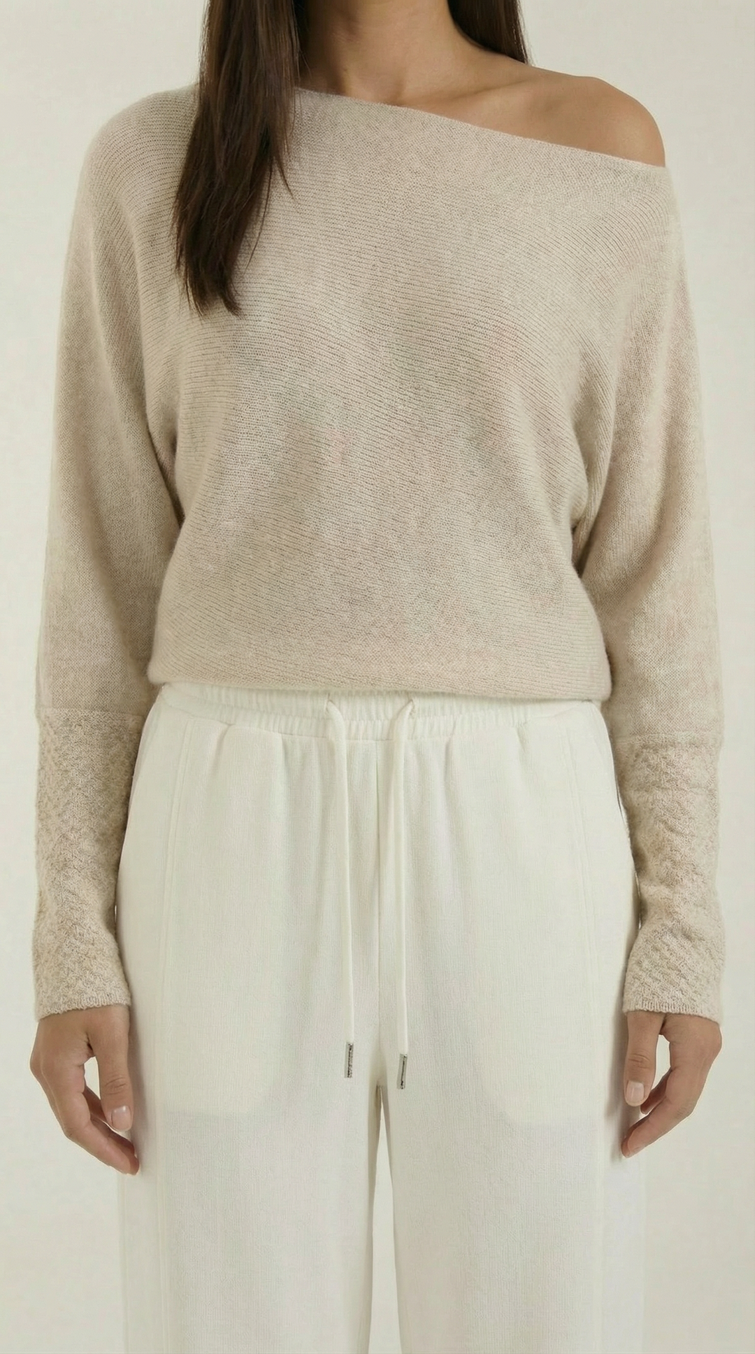 Mildred Off-Shoulder Gebreide Trui