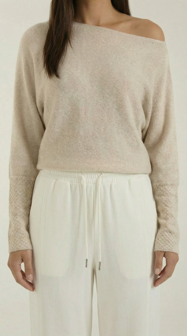 Mildred Off-Shoulder Gebreide Trui