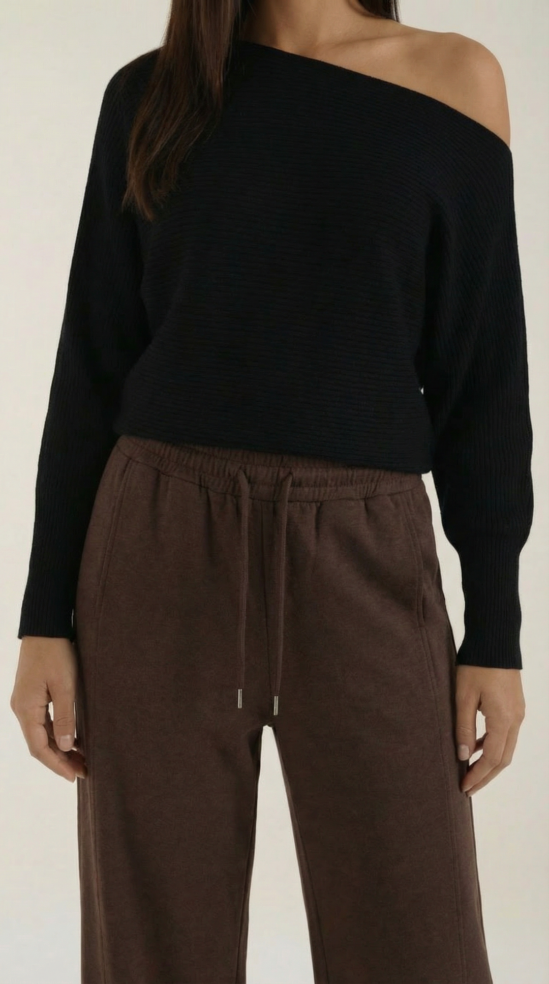 Mildred Off-Shoulder Gebreide Trui