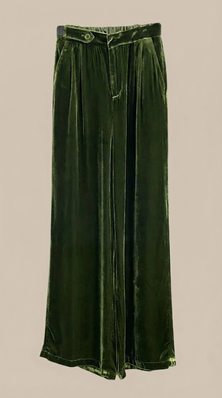 Nadine Fluwelen Wijd-Pantalon