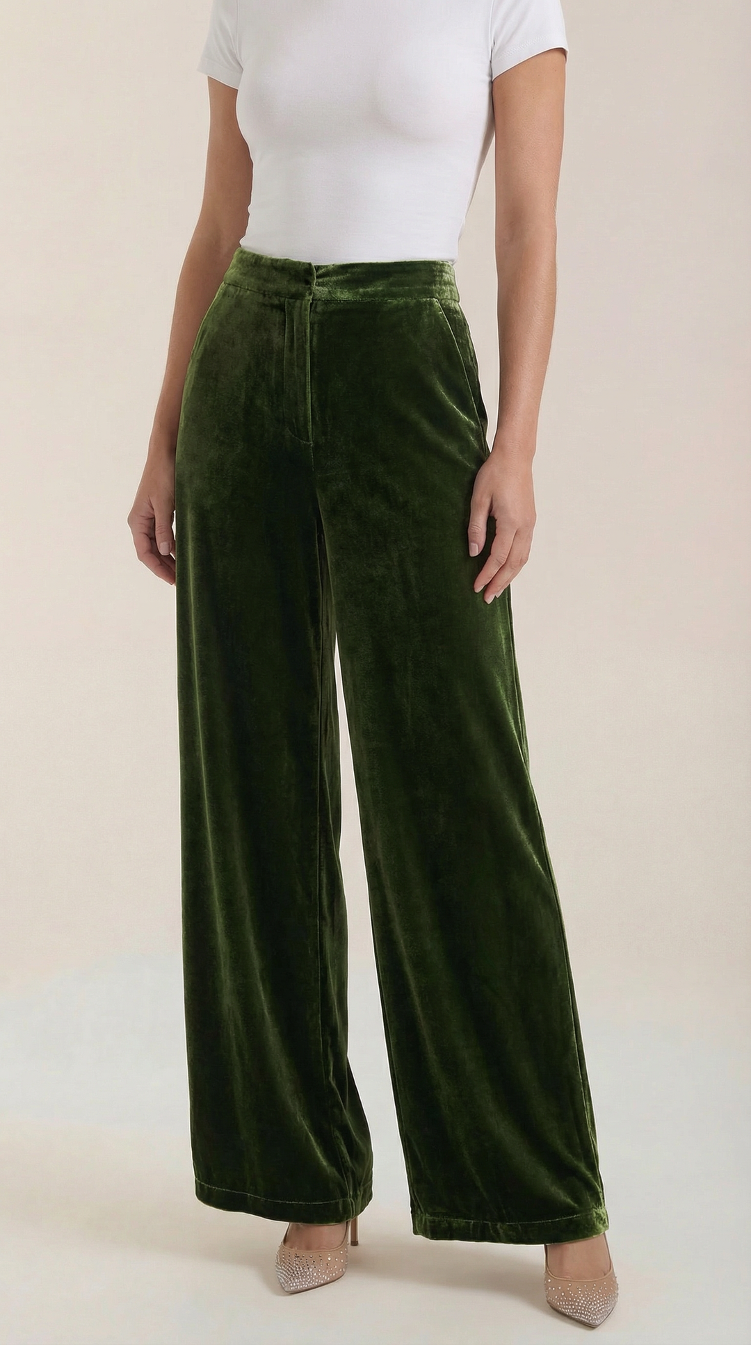 Nadine Fluwelen Wijd-Pantalon
