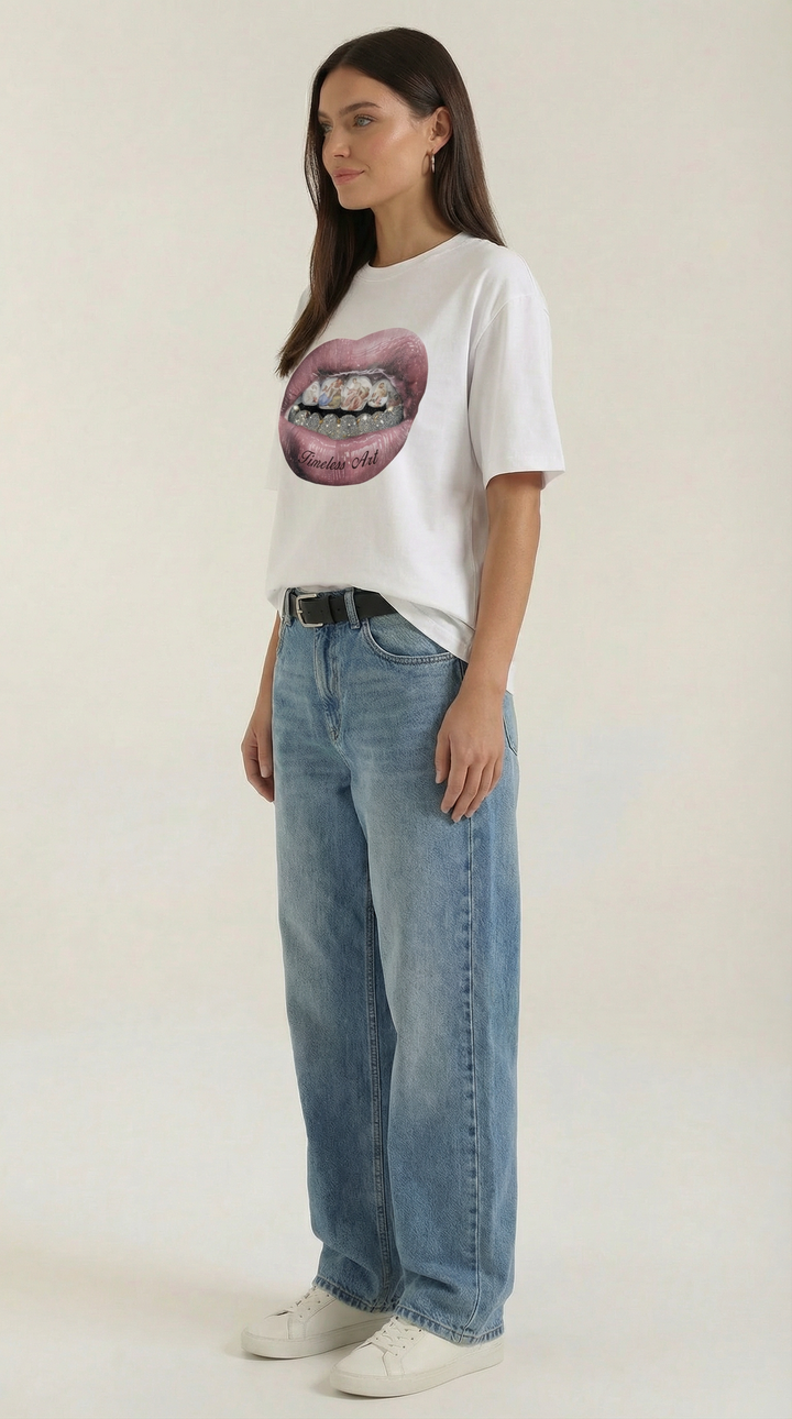 'Natalia' Oversized T-Shirt met Grafisch Ontwerp