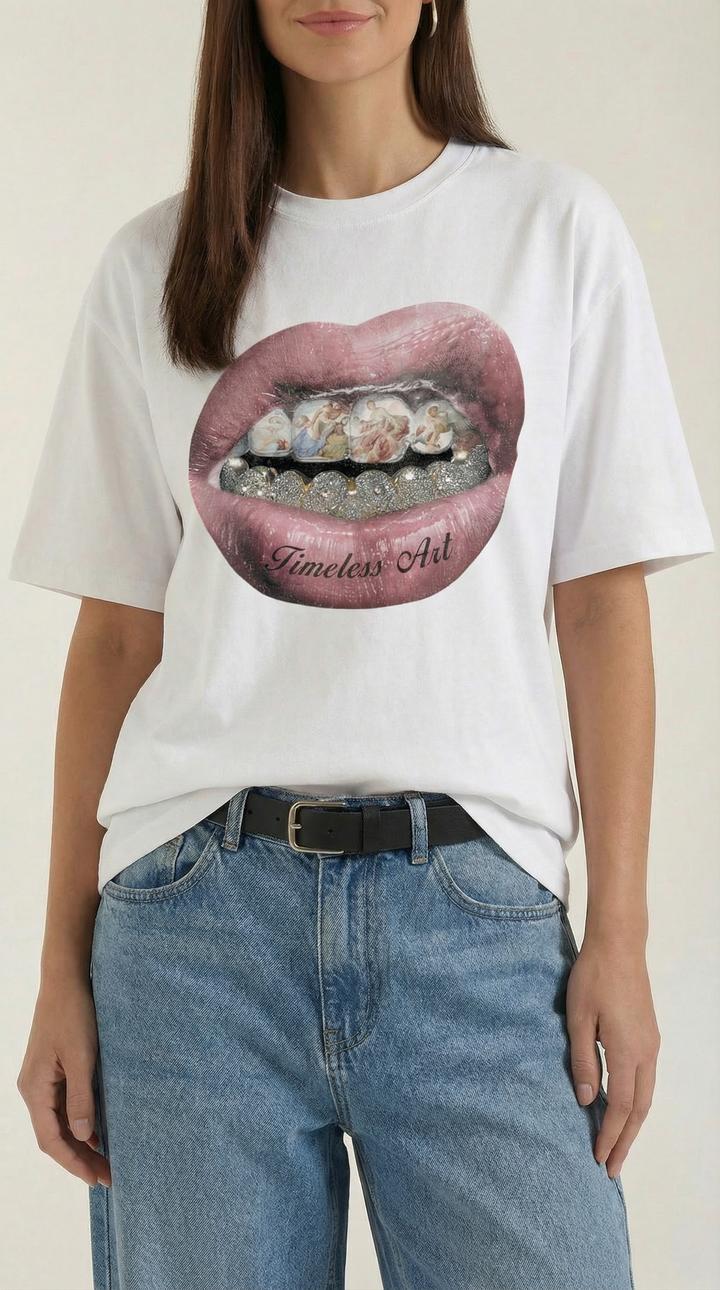 'Natalia' Oversized T-Shirt met Grafisch Ontwerp