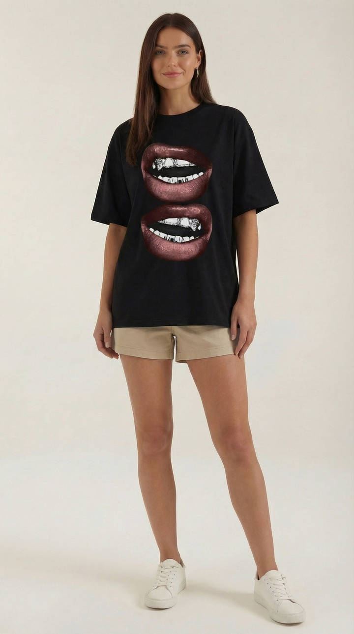 'Natalia' Oversized T-Shirt met Grafisch Ontwerp