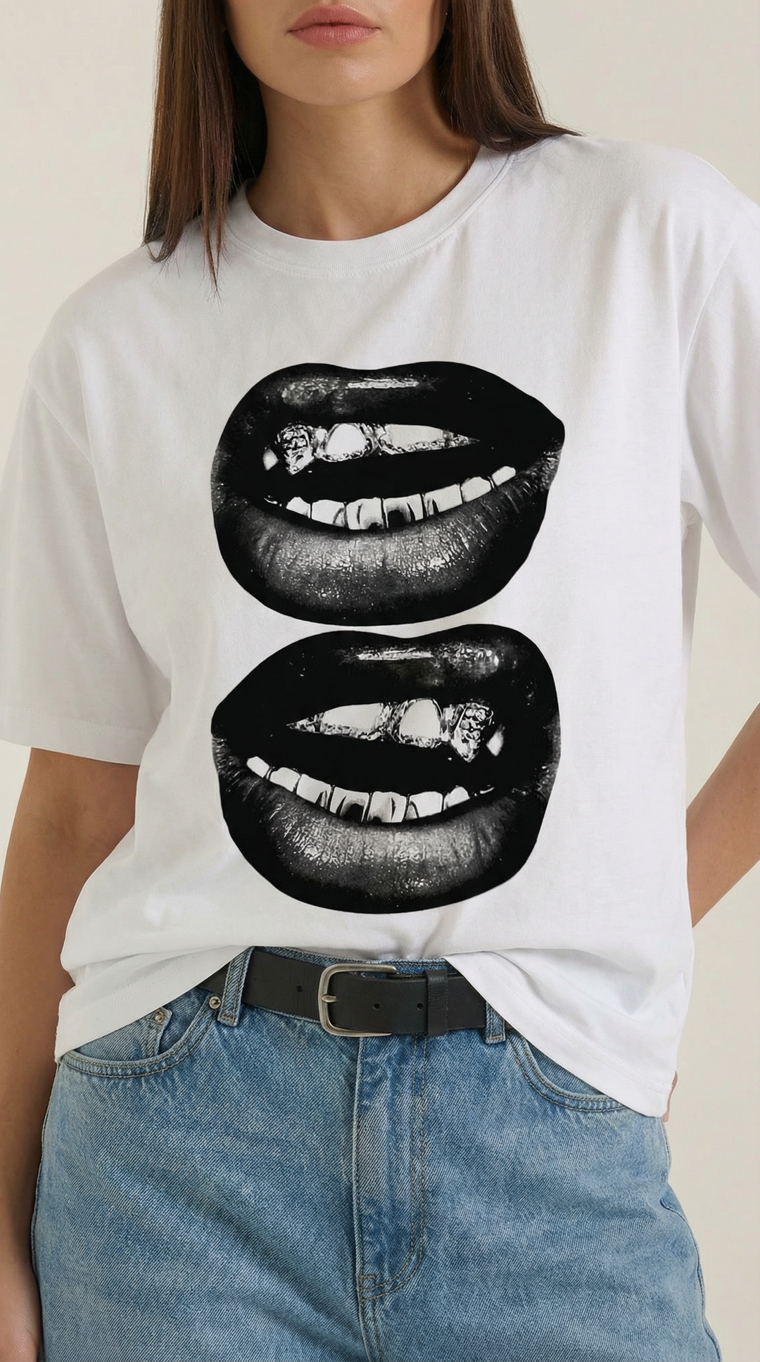 'Natalia' Oversized T-Shirt met Grafisch Ontwerp