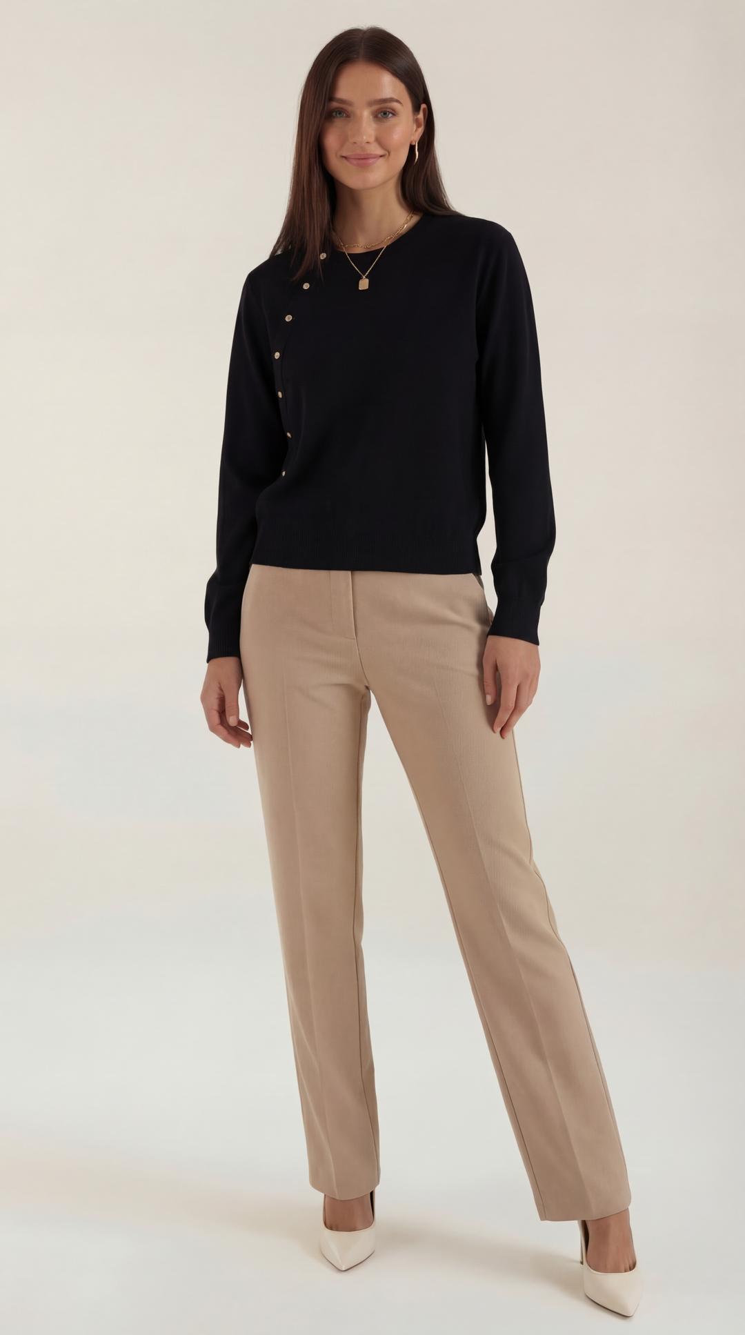 Wollen Knopenblouse