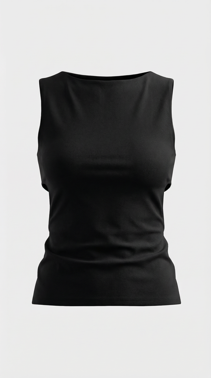 Opal Mouwloze Top met Uitsnijdingen