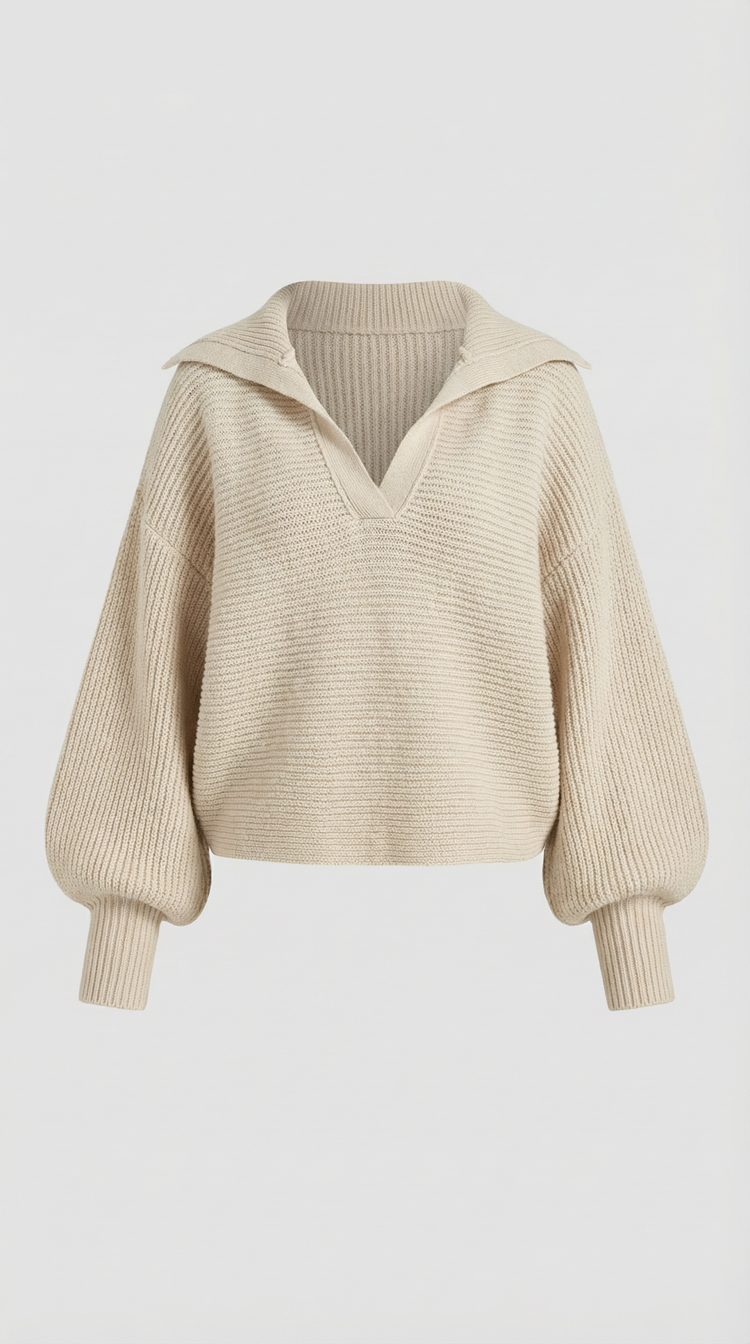 'Pauline' chunky knit hoge nek trui
