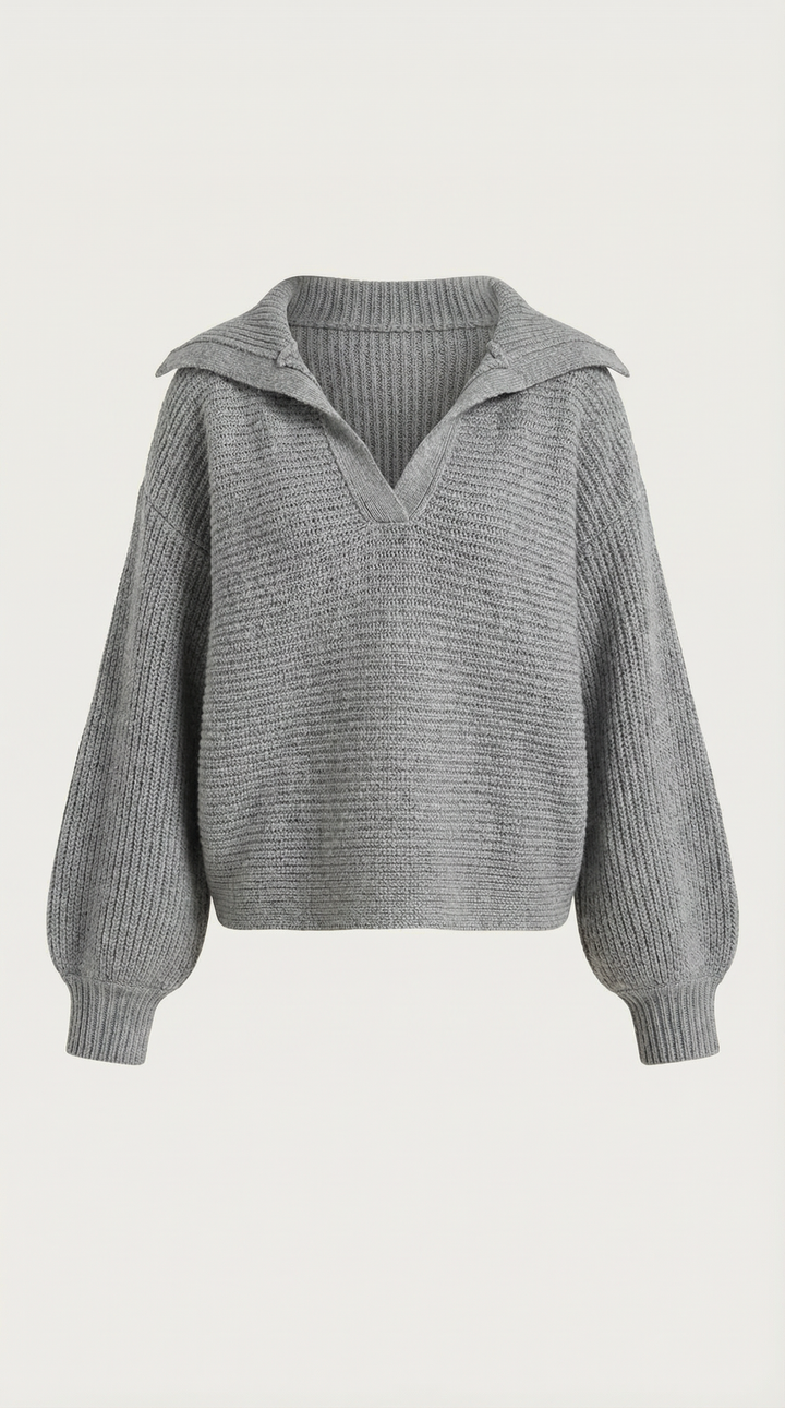 'Pauline' chunky knit hoge nek trui