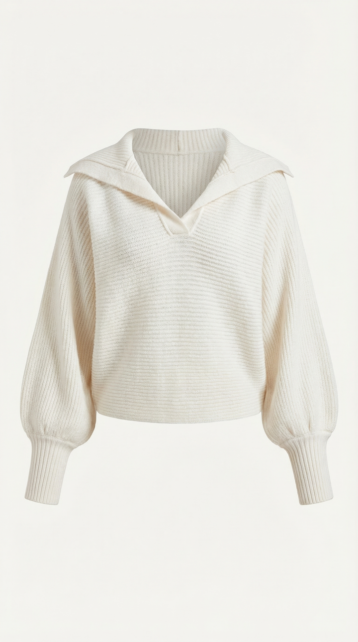 'Pauline' chunky knit hoge nek trui