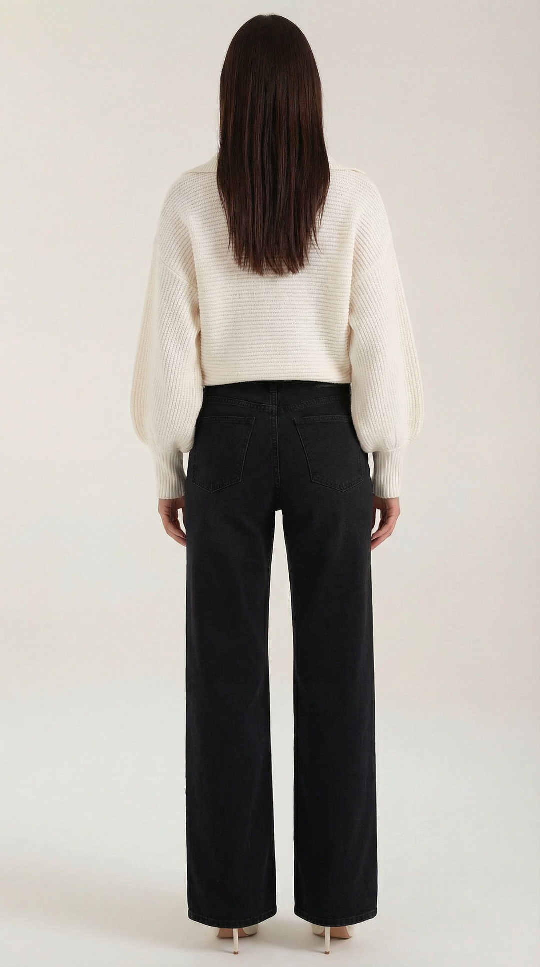 'Pauline' chunky knit hoge nek trui