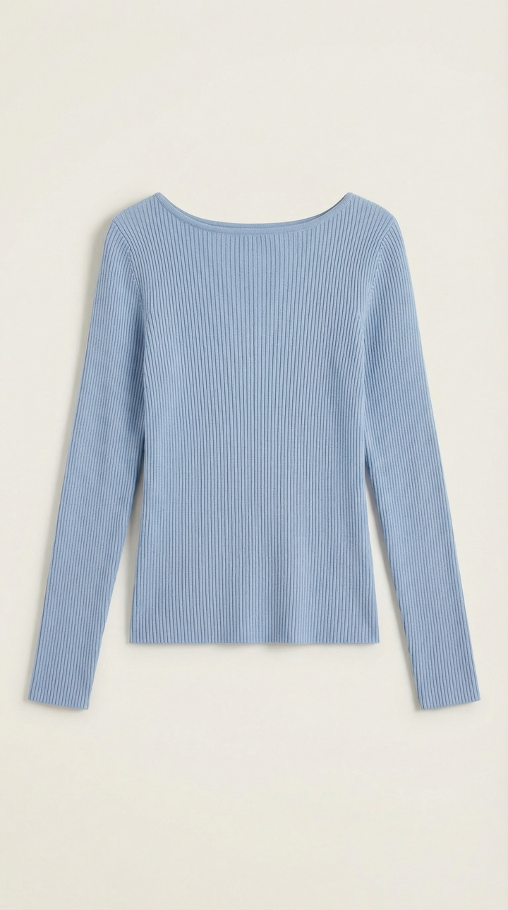 Ruth Cloud - Gebreide Lange Mouwen T-Shirt