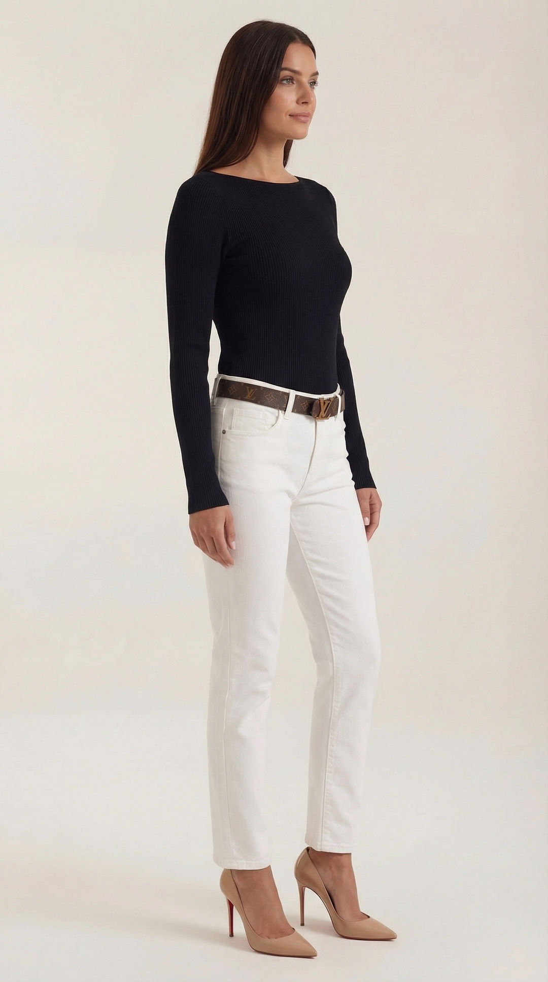 Ruth Cloud - Gebreide Lange Mouwen T-Shirt