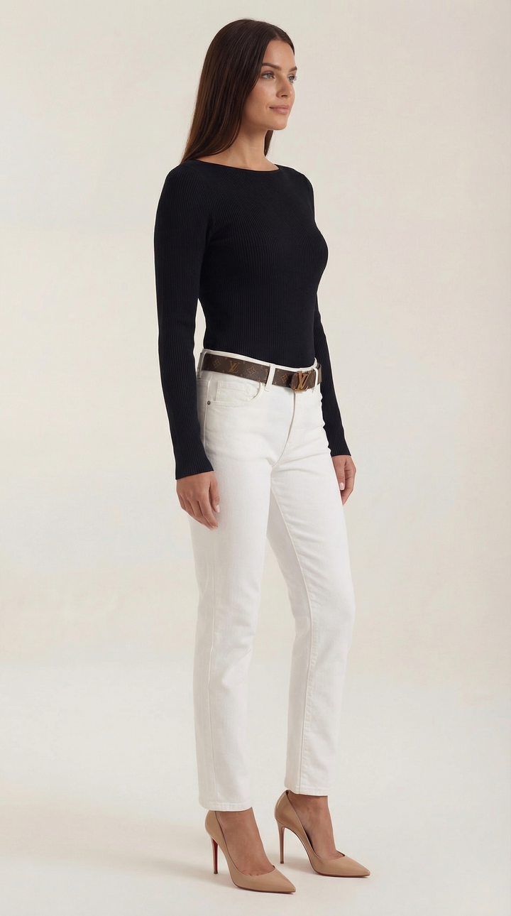 Ruth Cloud - Gebreide Lange Mouwen T-Shirt