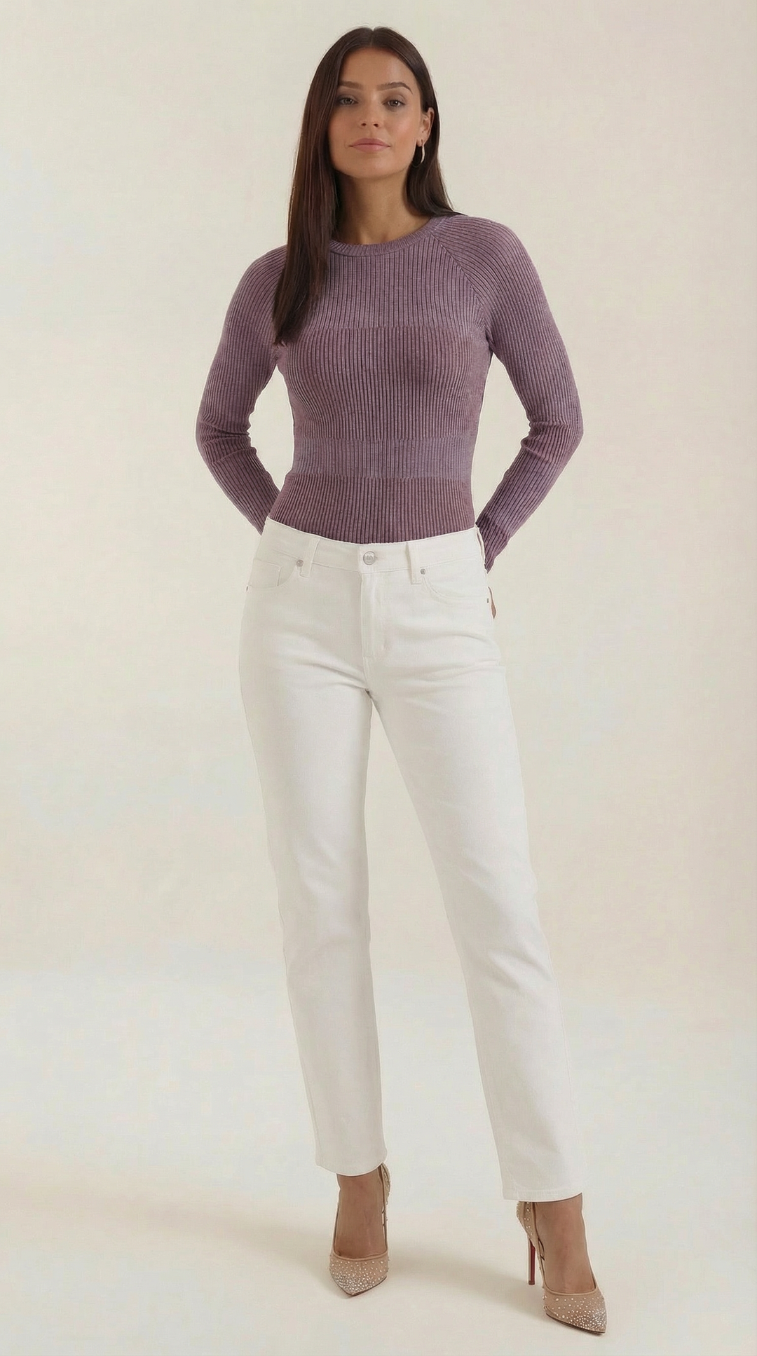 Samantha Rimpel Lange Mouwen Blouse