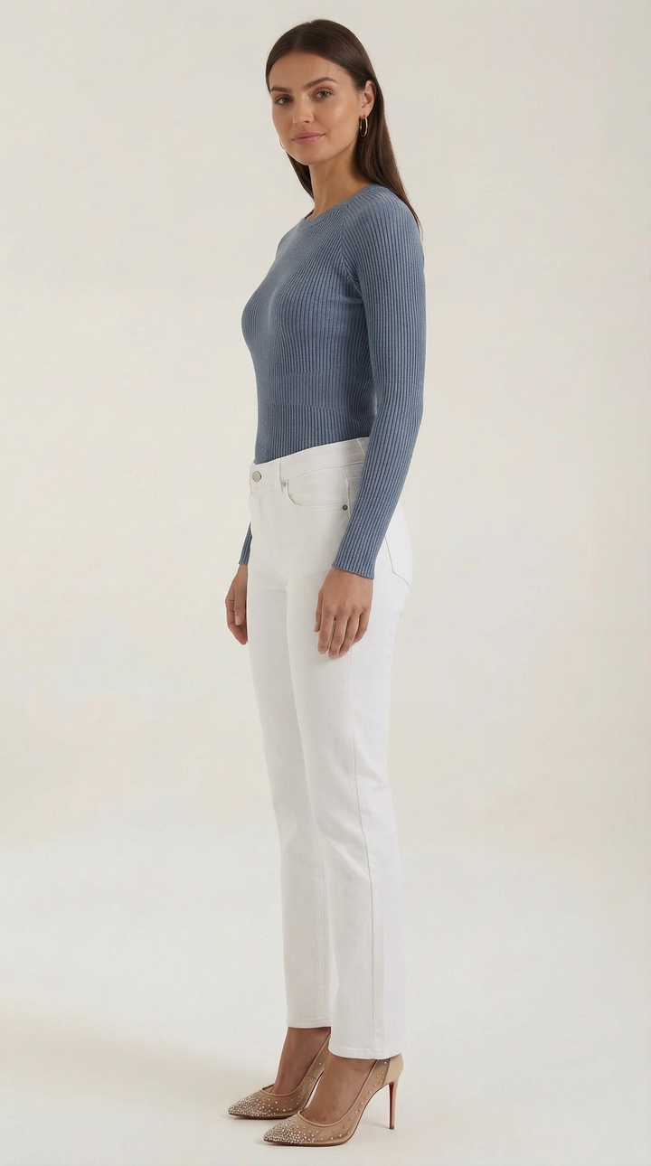 Samantha Rimpel Lange Mouwen Blouse