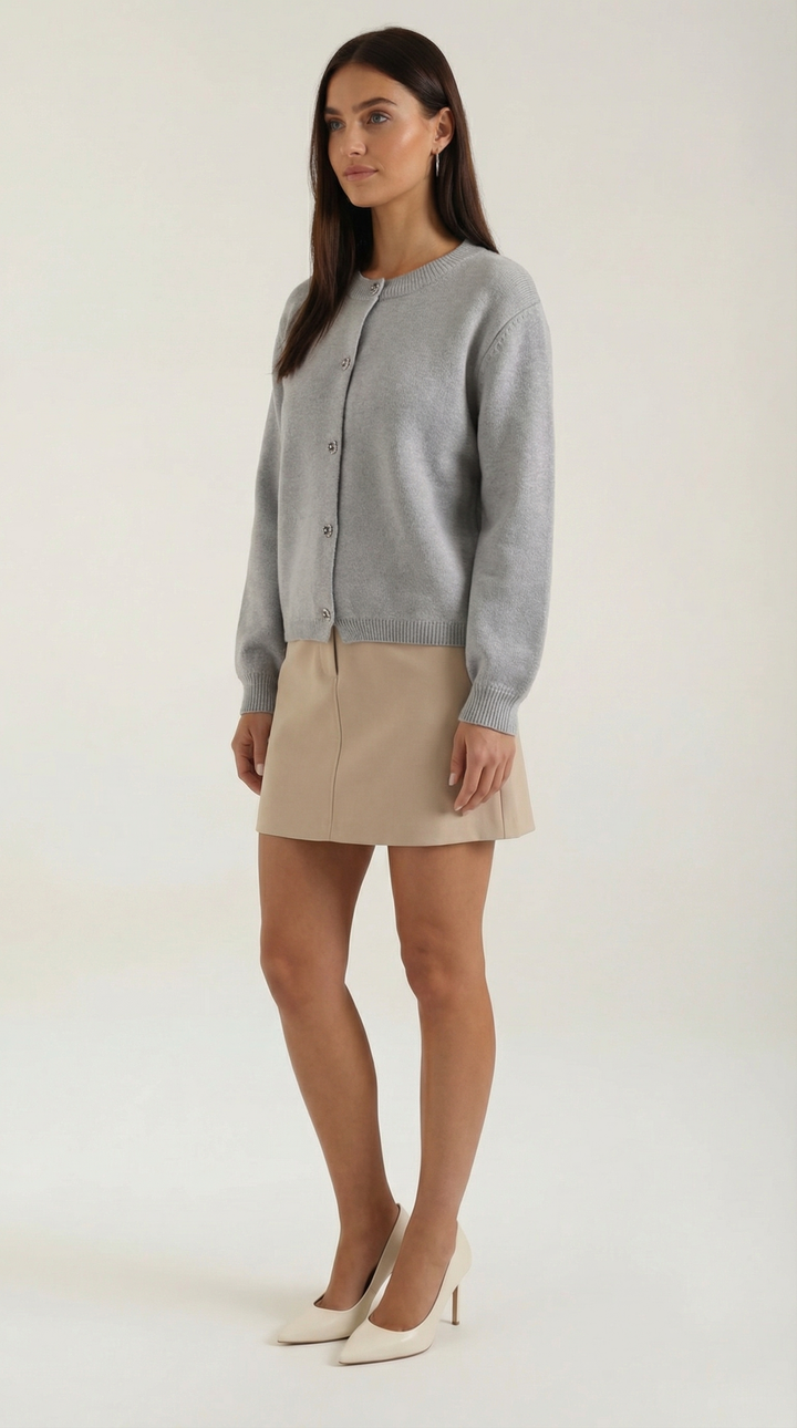 Gebreide cardigan met knopen
