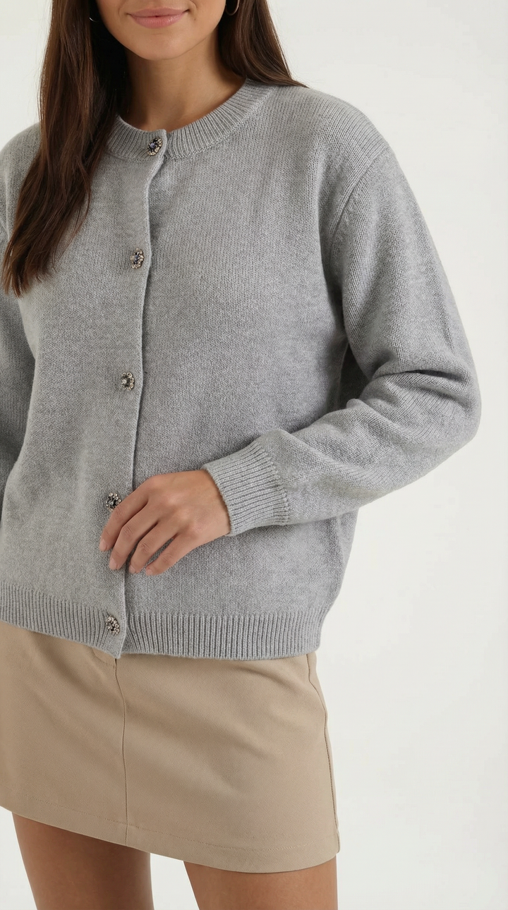 Gebreide cardigan met knopen