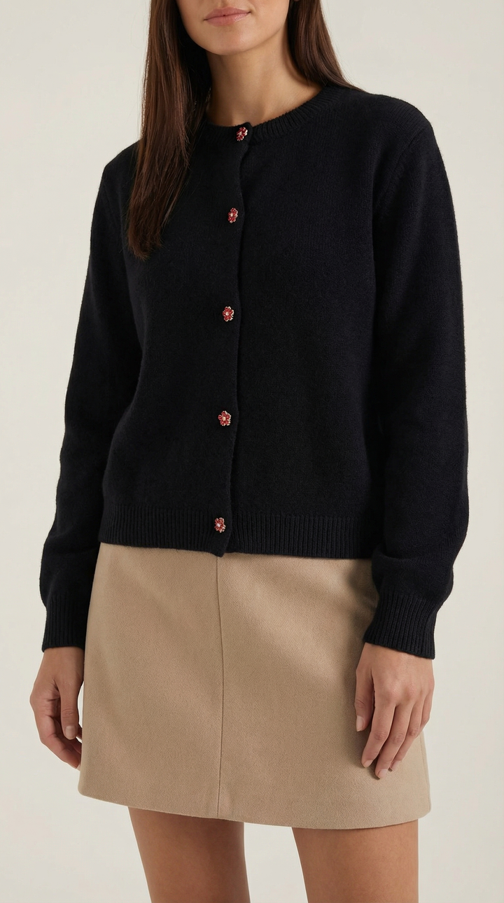 Gebreide cardigan met knopen