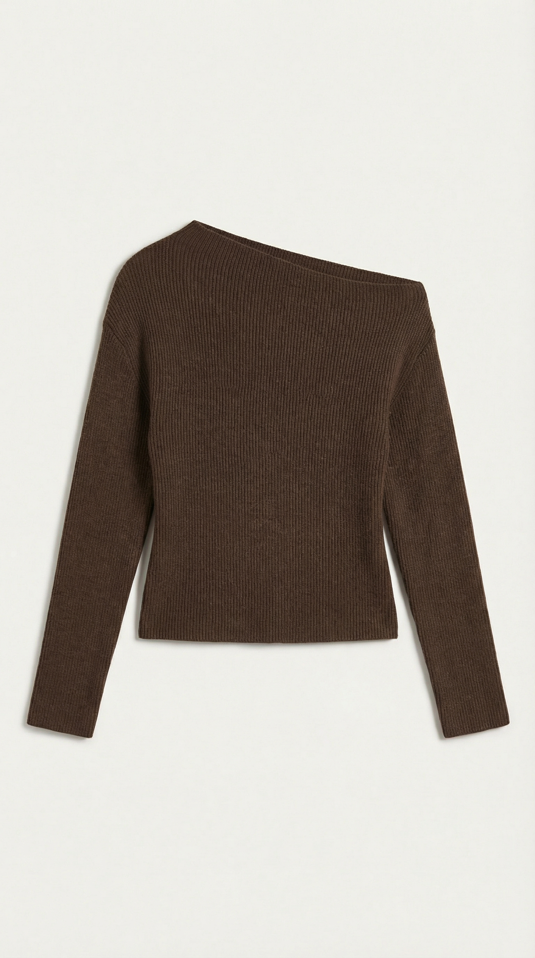 Asymmetrische Shirley Gebreide Top