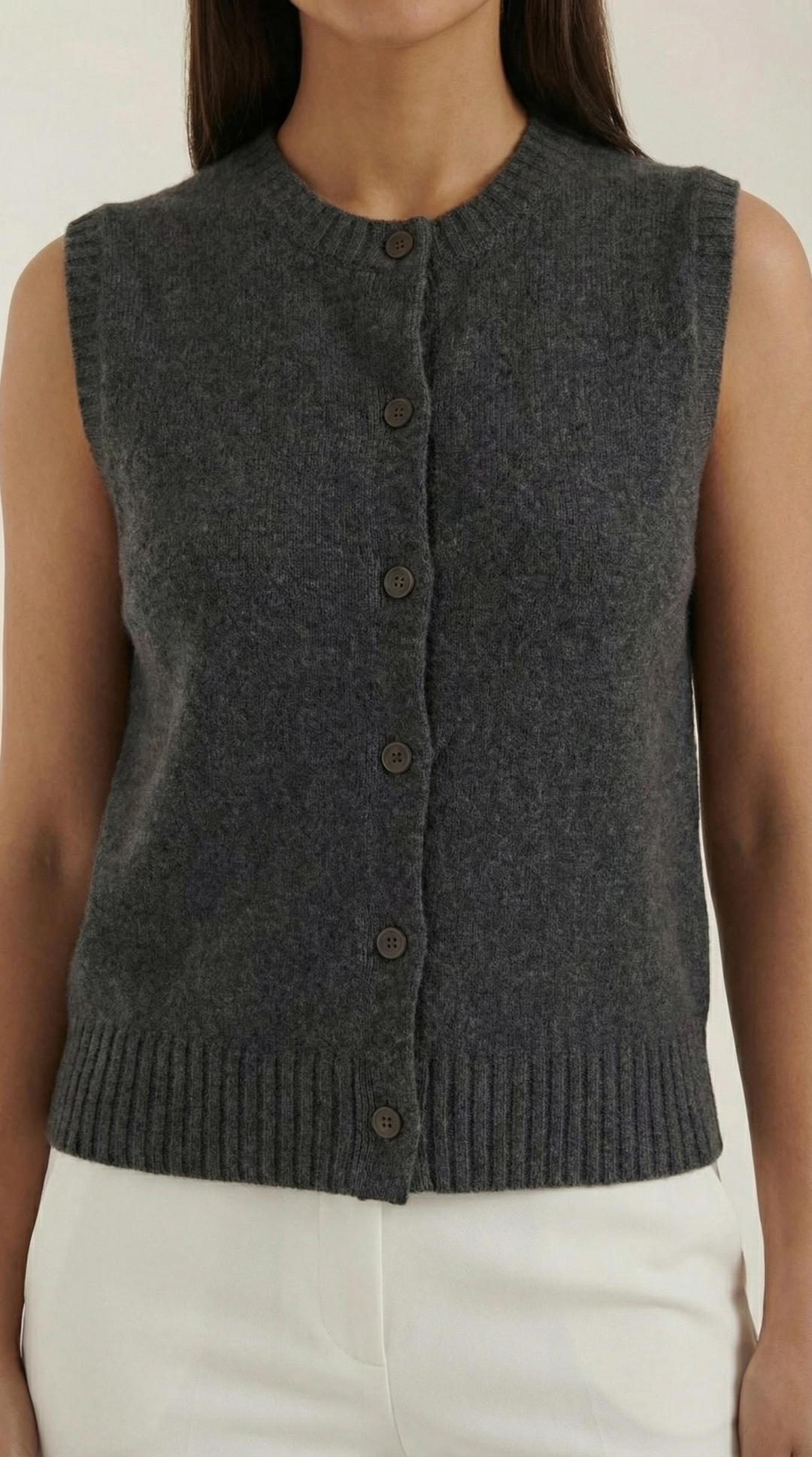 Sylvia knooploze gebreide top