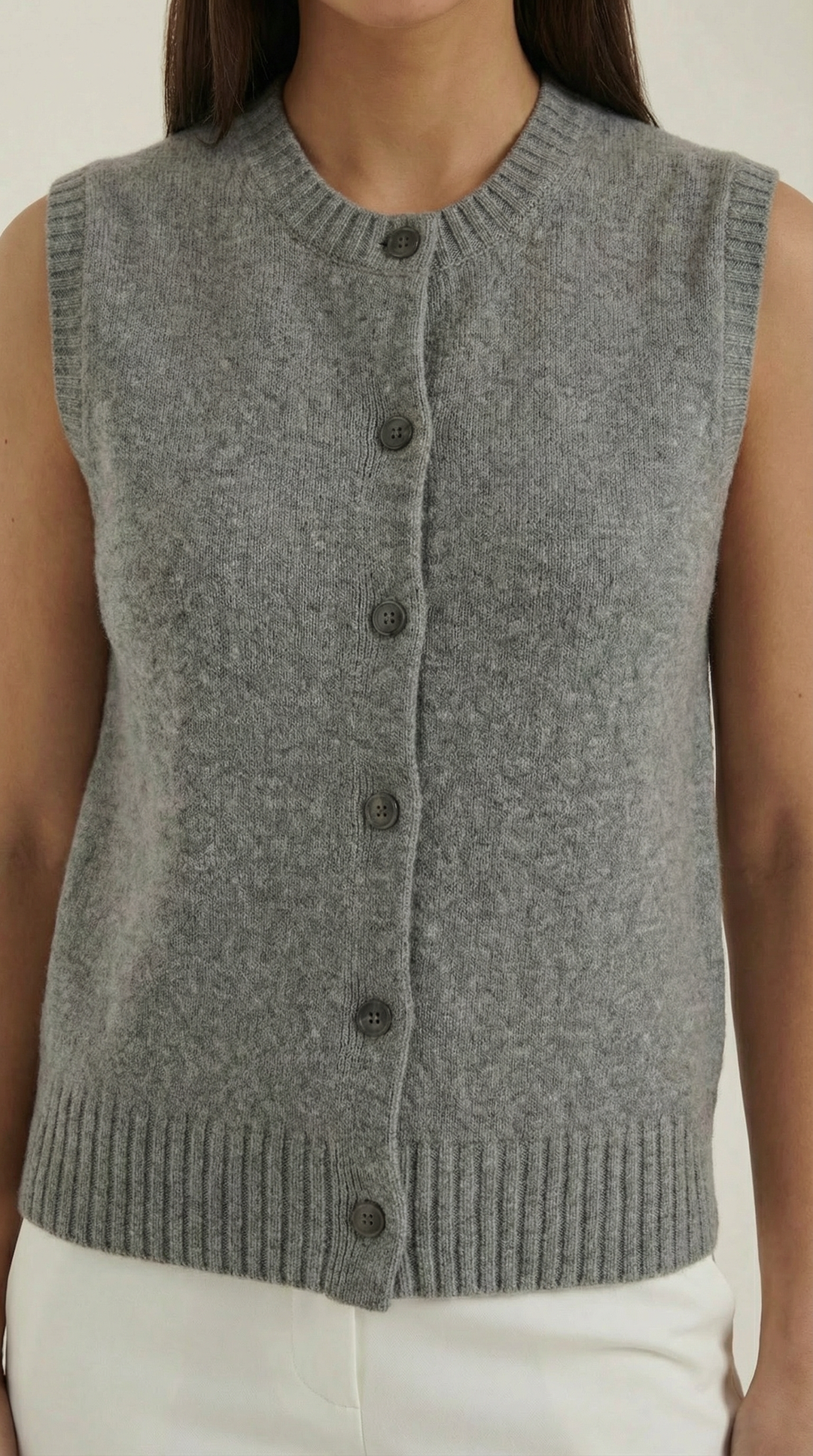 Sylvia knooploze gebreide top