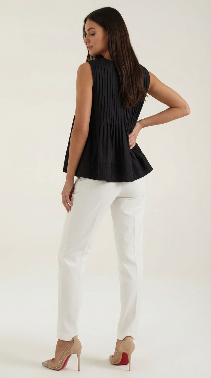 Tess peplum jurk met plooien - Premium stijl