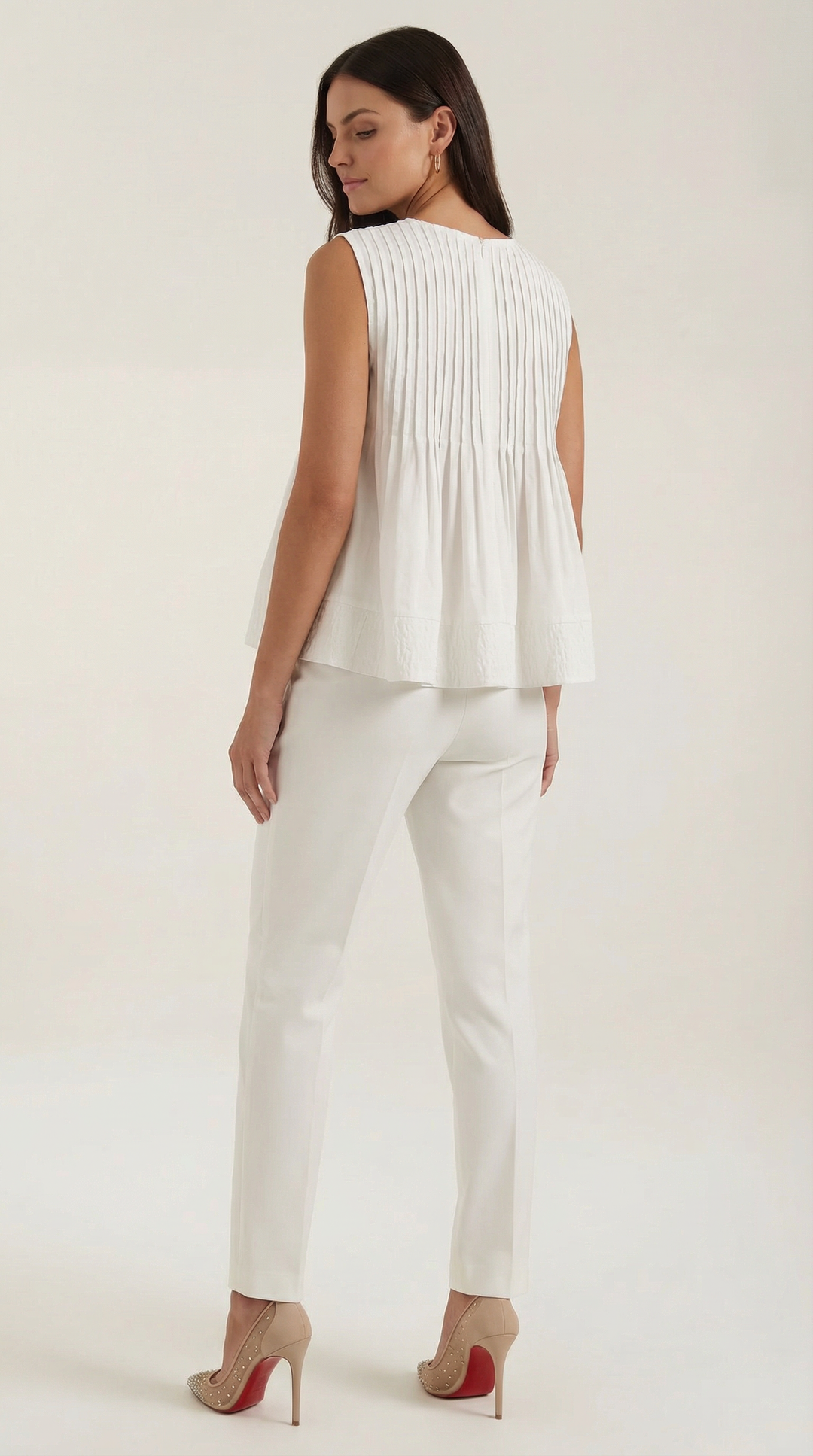 Tess peplum jurk met plooien - Premium stijl