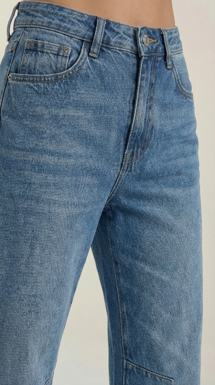Vicki Hoge Taille Barrel Leg Jeans
